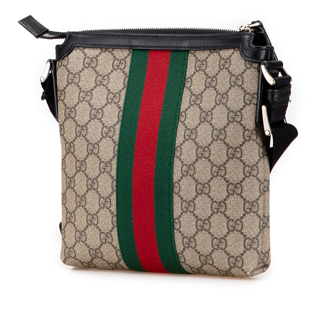 GG Supreme Web Crossbody Brown - Gaby Paris
