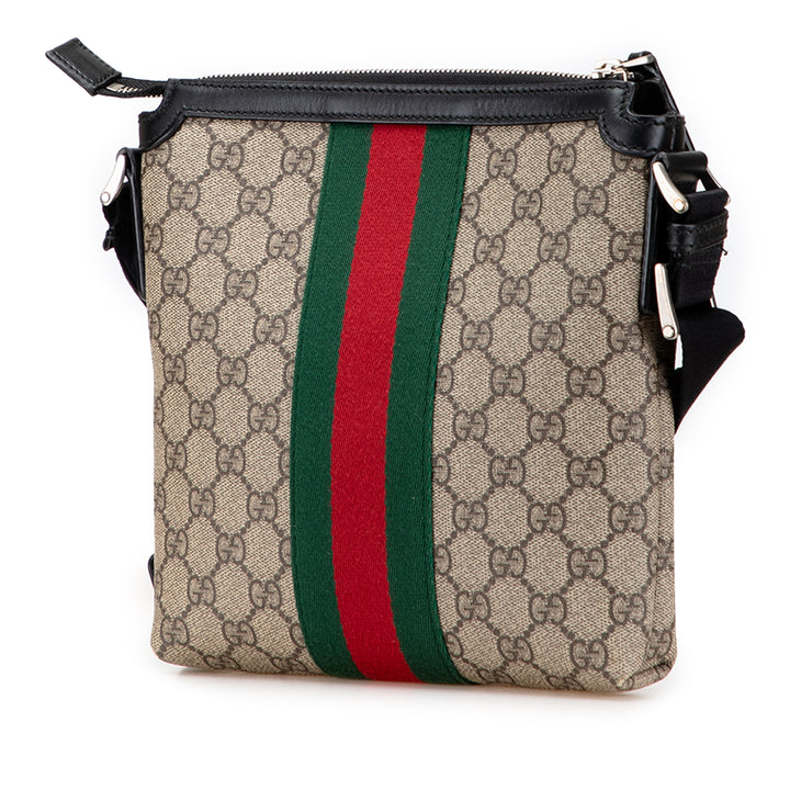 GG Supreme Web Crossbody Brown - Gaby Paris