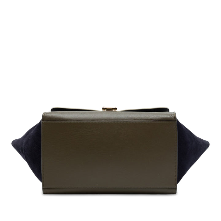 Tricolore Trapeze Sac Moyen Marron