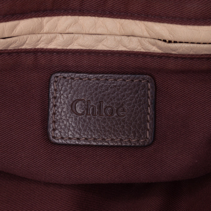 Small Pebbled Leather Paraty Satchel Brown - Gaby Paris