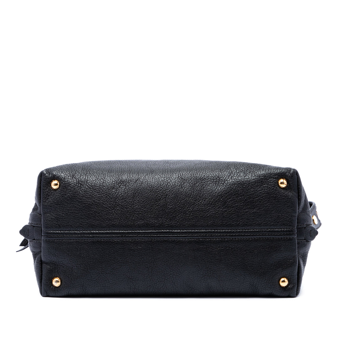 Miu Miu Cuir de chèvre Madras Zip Sac