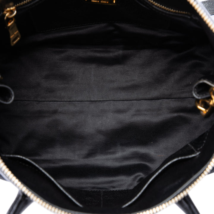Miu Miu Cuir de chèvre Madras Zip Sac