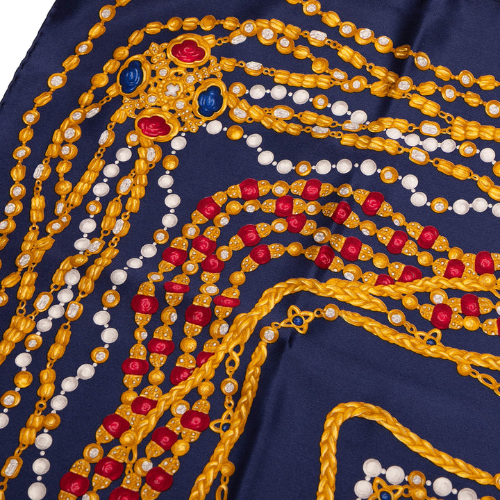 Chanel Gripoix Soie Foulard Bleu – GABY PARIS Authentique