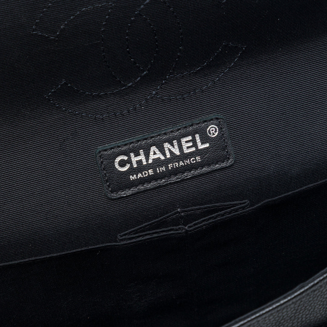 Chanel Medium Classic Tweed et Caviar Double rabat