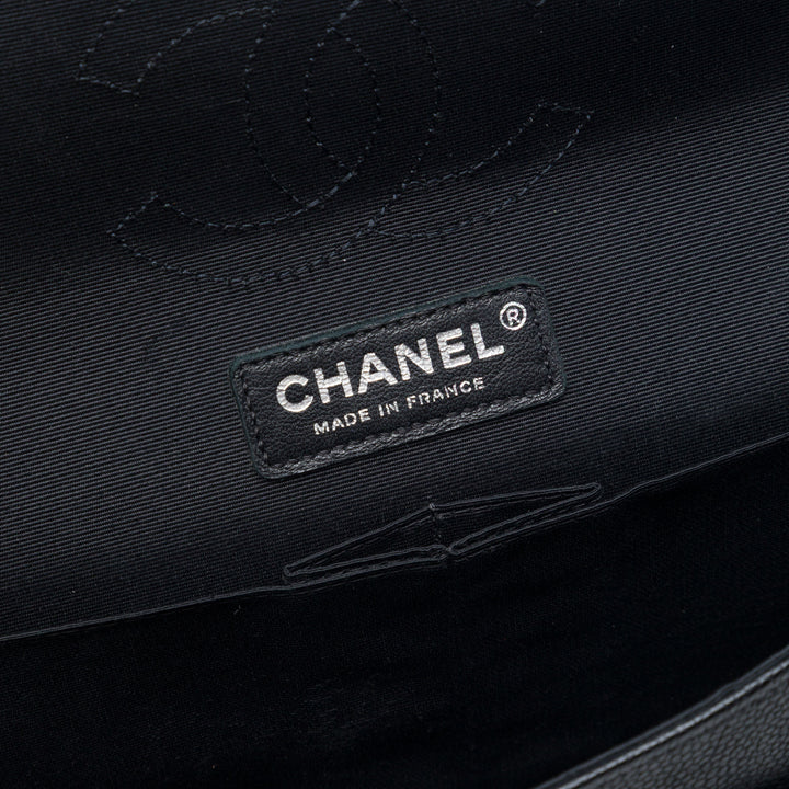 Chanel Medium Classic Tweed et Caviar Double rabat