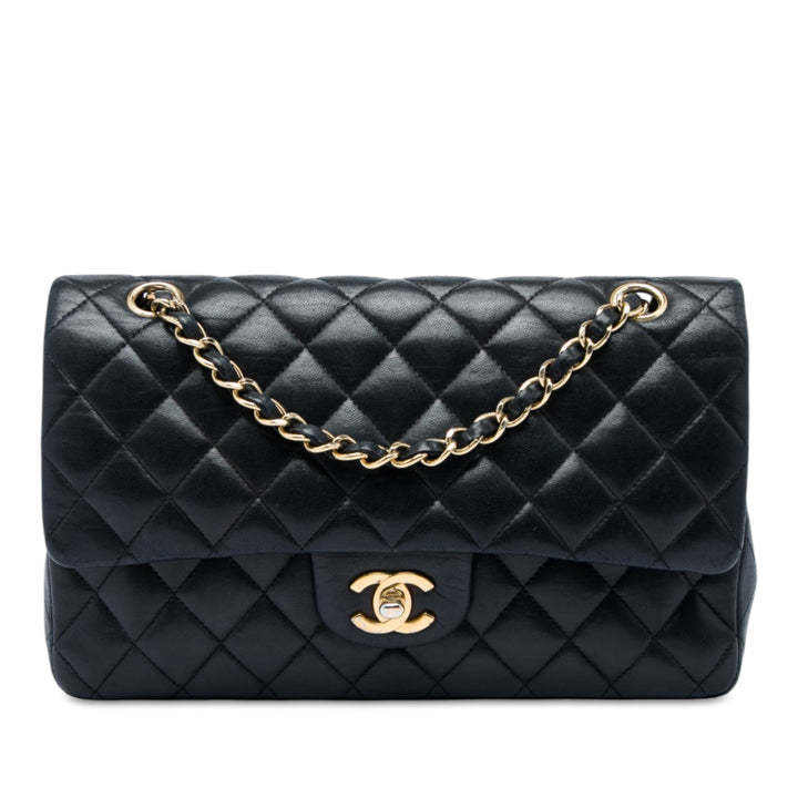 Chanel Classic Double rabat Moyen Cuir d'agneau Noir – vue principale – GABY PARIS
