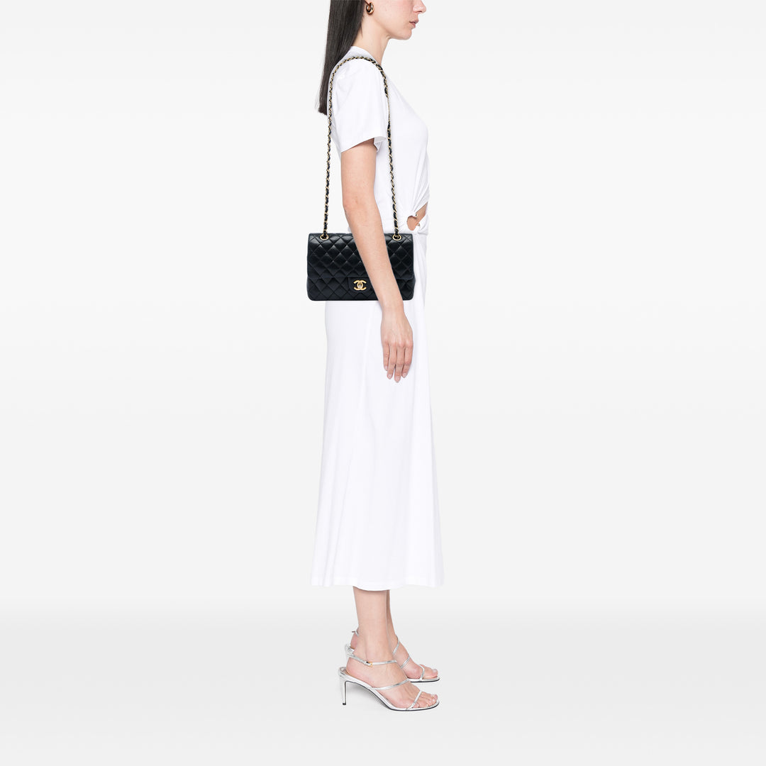 Chanel Classic Double rabat Moyen Cuir d'agneau Noir – vue 5 – GABY PARIS
