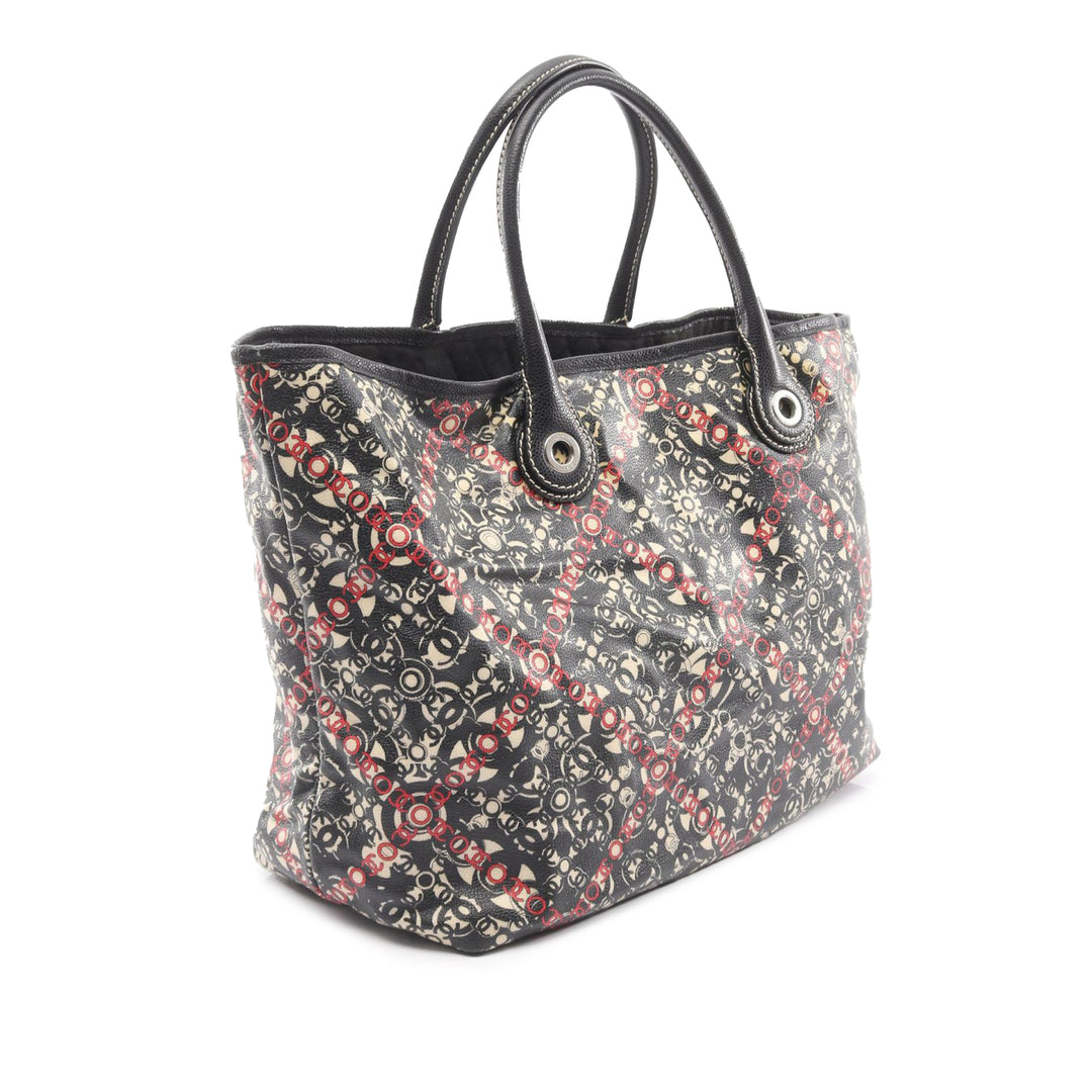 Chanel CC Coated Toile Cabas