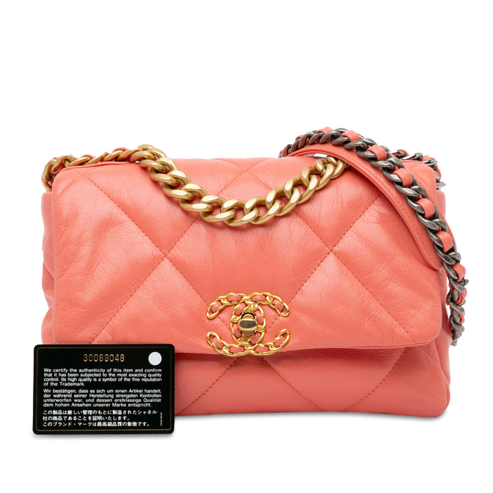 Chanel Medium Lambskin 19 Flap Pink - GABY PARIS