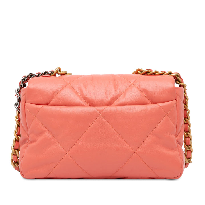 Chanel Medium Lambskin 19 Flap Pink - GABY PARIS