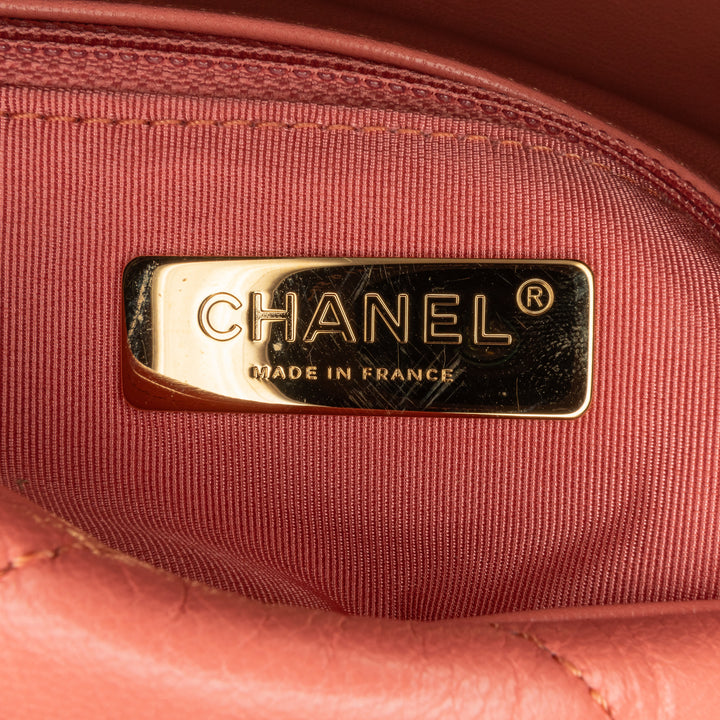 Chanel Medium Lambskin 19 Flap Pink - GABY PARIS