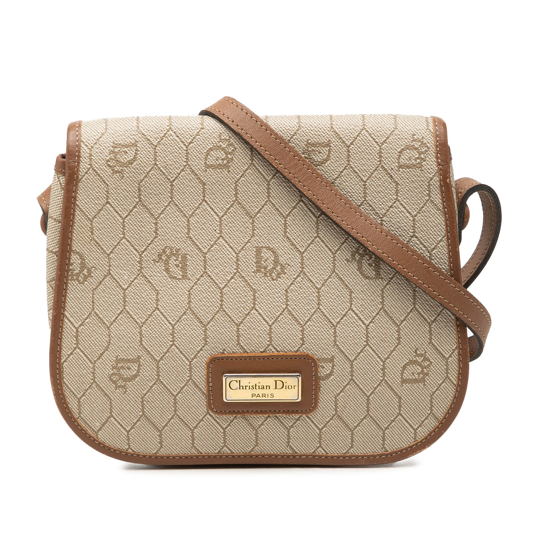 Dior Honeycomb Sac Toile enduite Beige – vue principale – GABY PARIS