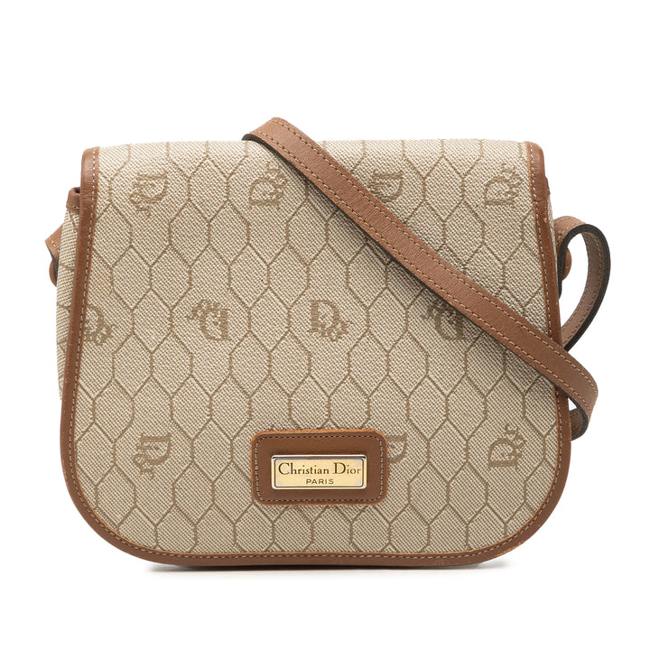 Dior Honeycomb Sac Toile enduite Beige – vue principale – GABY PARIS