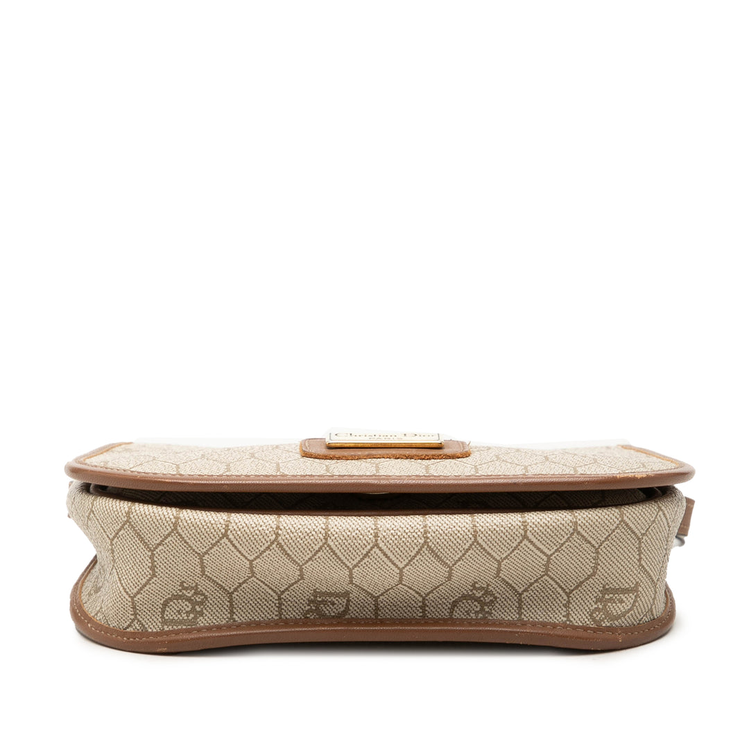 Dior Honeycomb Sac Toile enduite Beige – vue 3 – GABY PARIS