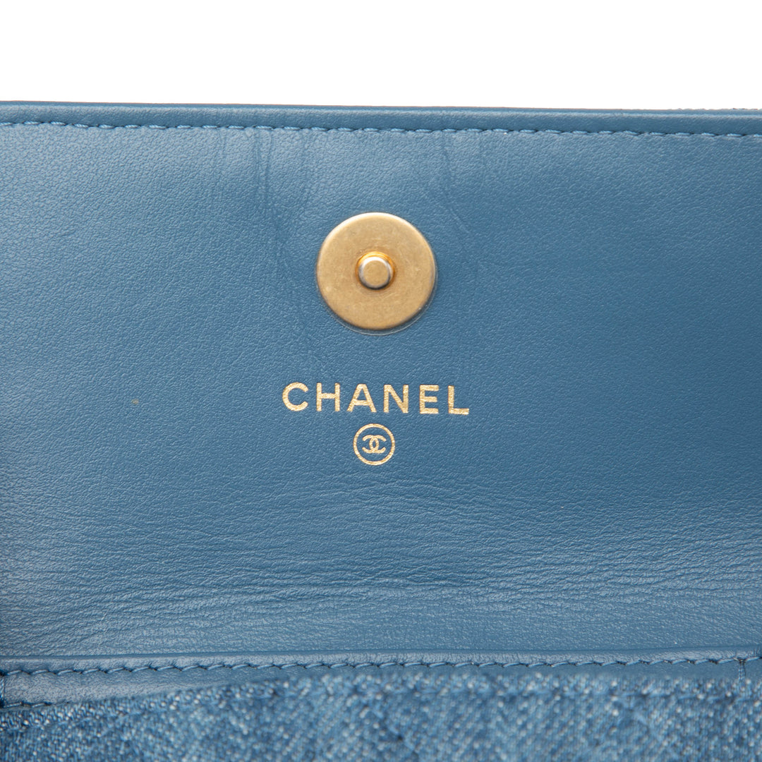 Chanel Mini Matelassé Jean Perle Crush Pochette avec chaîne