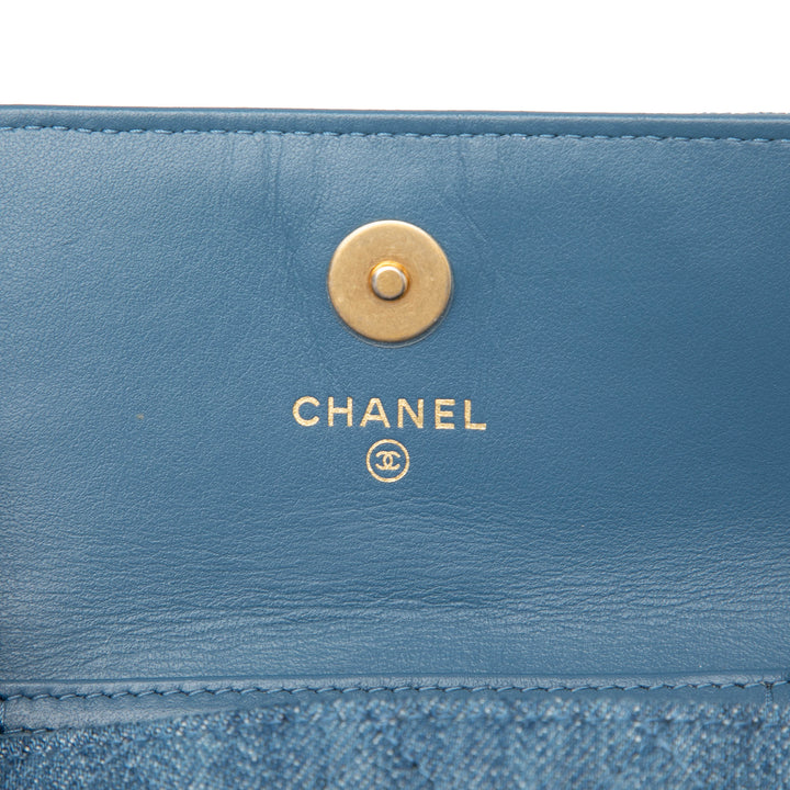 Chanel Mini Matelassé Jean Perle Crush Pochette avec chaîne