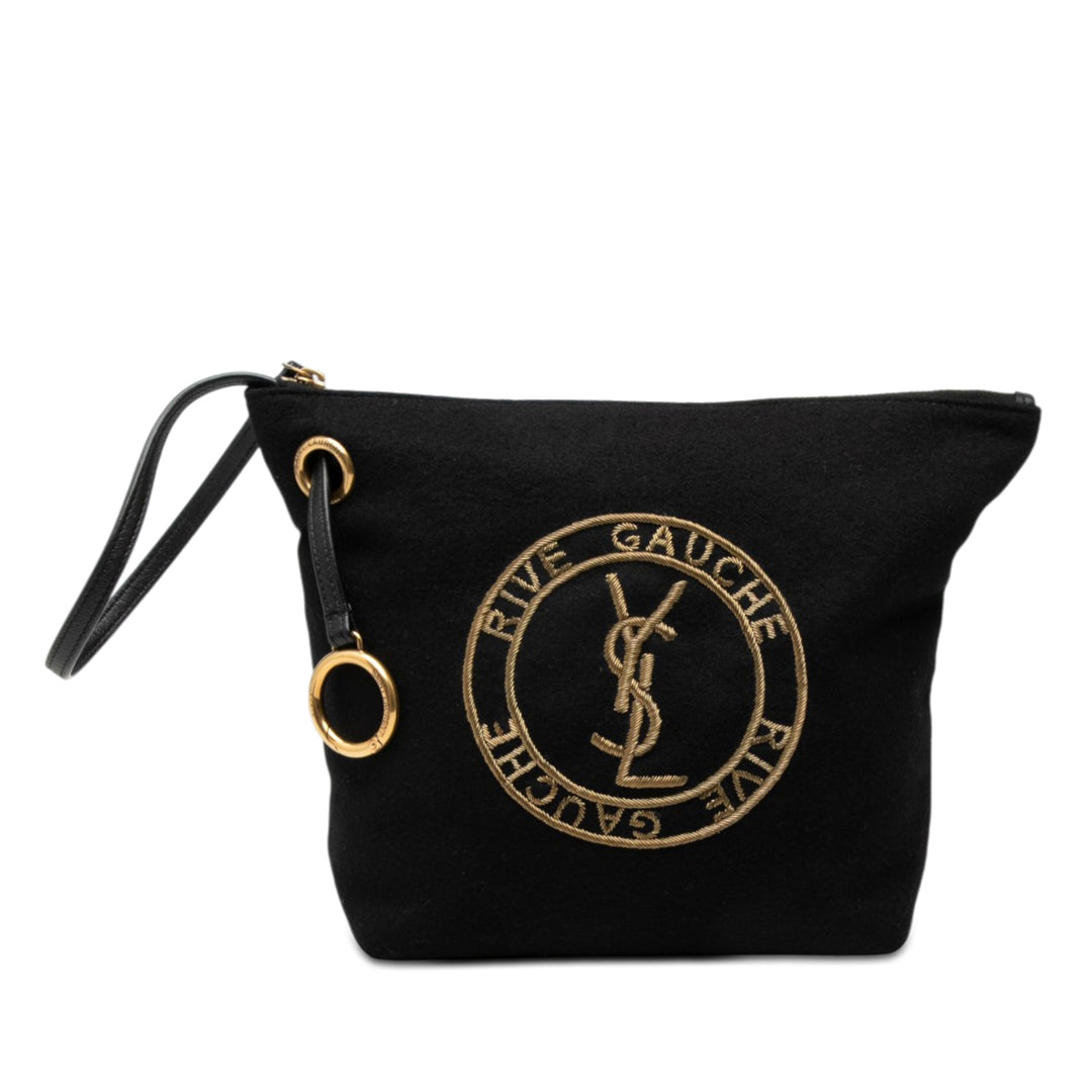 Saint Laurent Laine brodé Rive Gauche Pochette