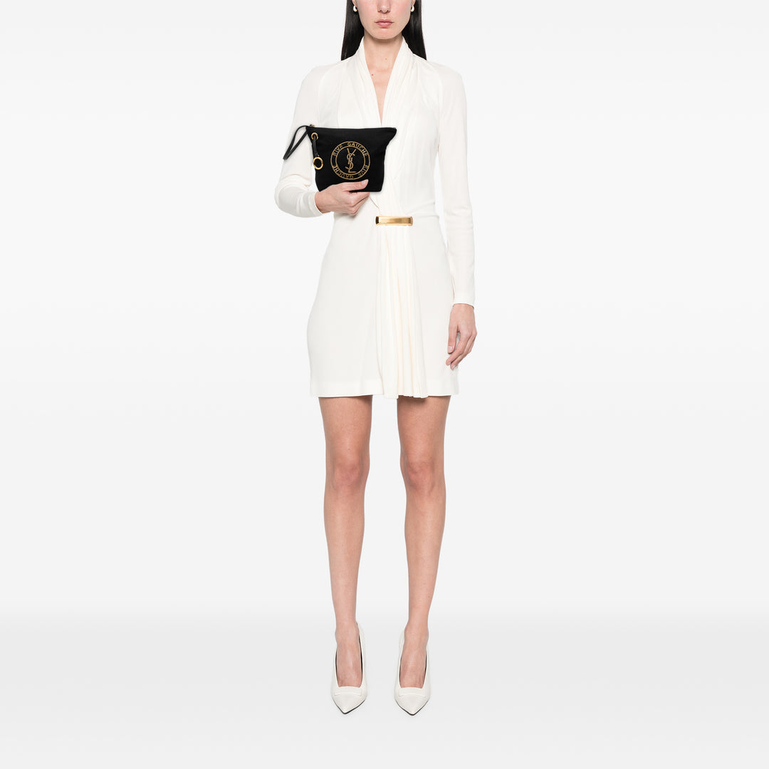 Saint Laurent Laine brodé Rive Gauche Pochette