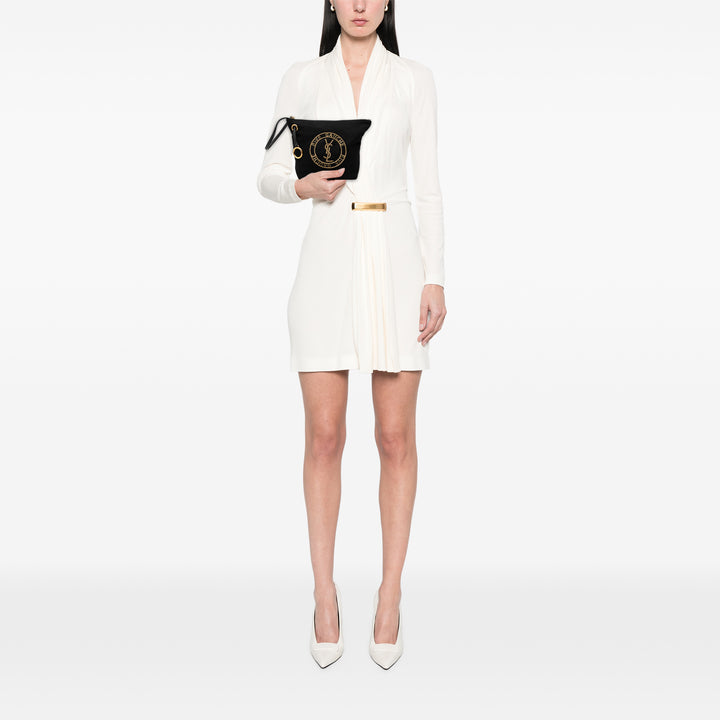Saint Laurent Laine brodé Rive Gauche Pochette