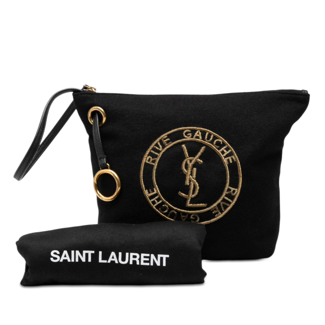 Saint Laurent Laine brodé Rive Gauche Pochette