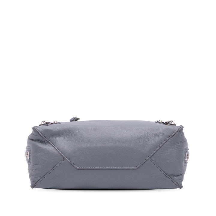 Mini Leather Papier A4 Zip Around Satchel Gray - Gaby Paris