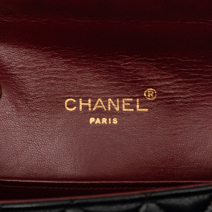 Chanel Mini CC Matelassé Cuir d’agneau Simple rabat