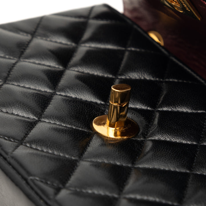 Chanel Mini CC Matelassé Cuir d’agneau Simple rabat