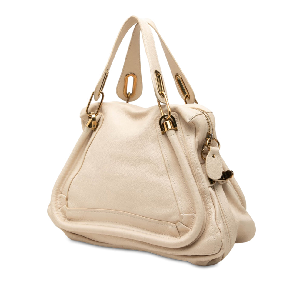 Chloé Pebbled Paraty Sac Moyen Marron – vue 2 – GABY PARIS