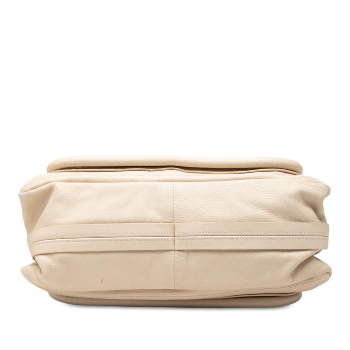 Chloé Pebbled Paraty Sac Moyen Marron – vue 3 – GABY PARIS