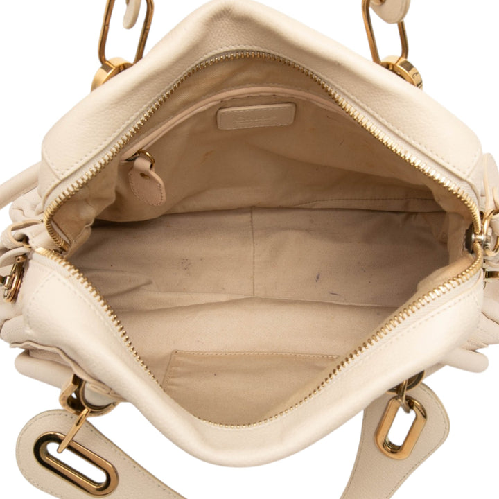 Chloé Pebbled Paraty Sac Moyen Marron – vue 4 – GABY PARIS