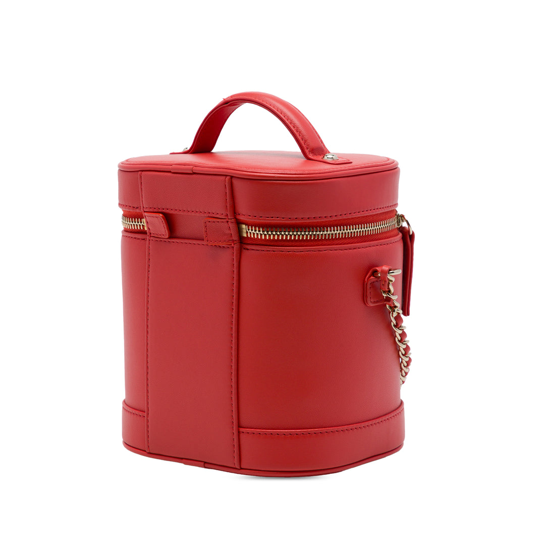 Chanel CC Vanity Cuir d'agneau Rouge