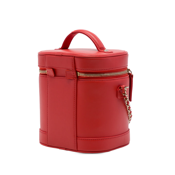Chanel CC Vanity Cuir d'agneau Rouge
