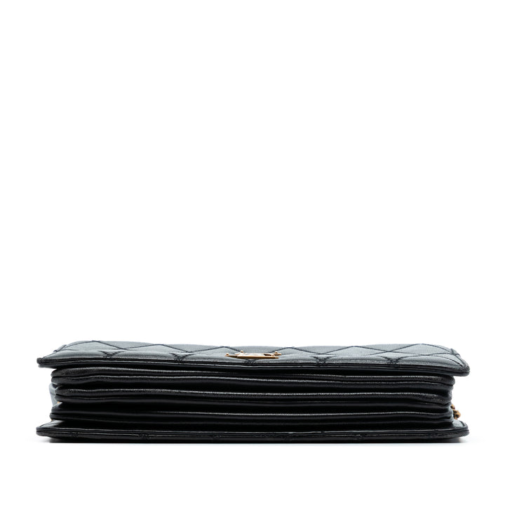 Saint Laurent Diamond Matelassé Cuir d’agneau Angie Sac à chaîne