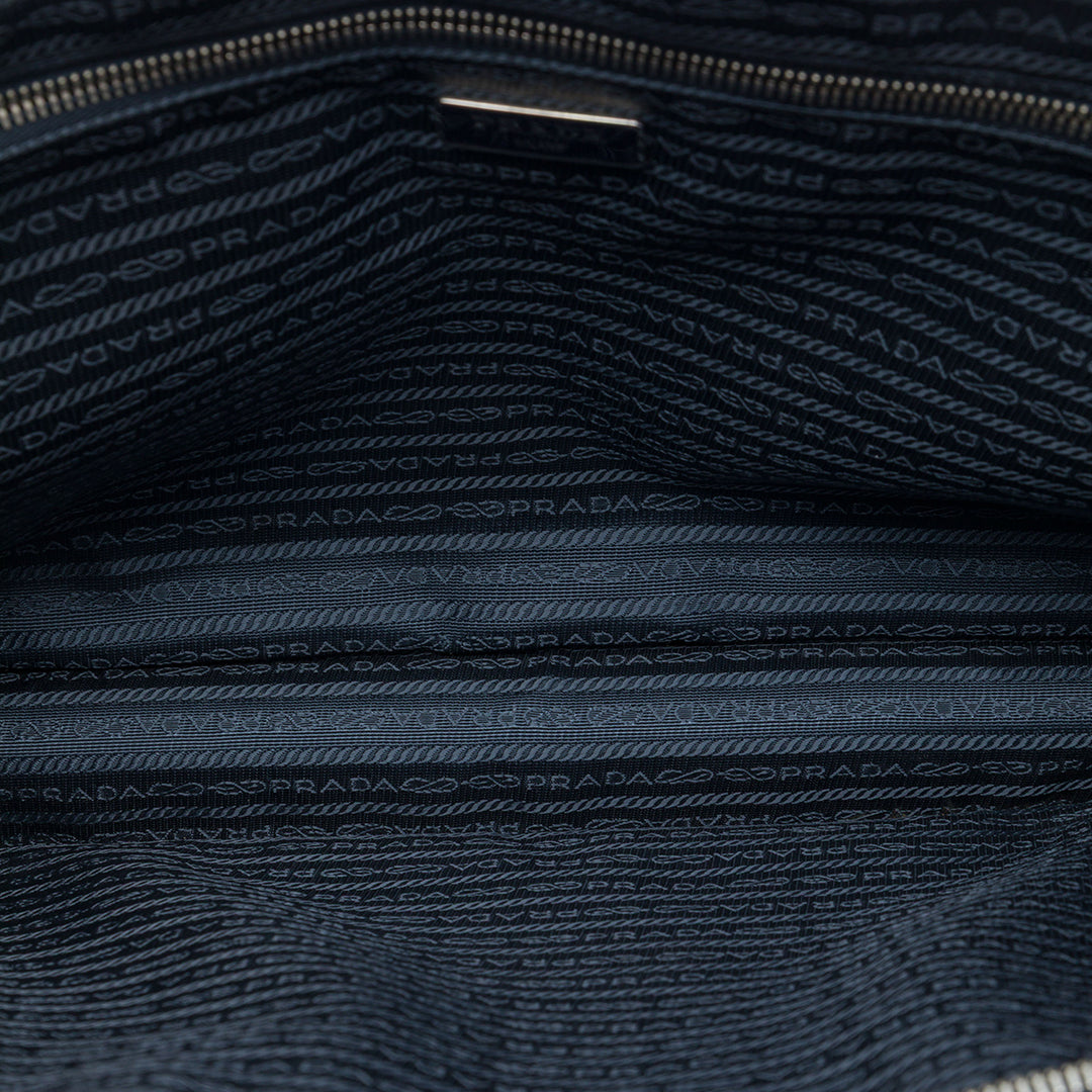 Business Sac Saffiano Bleu
