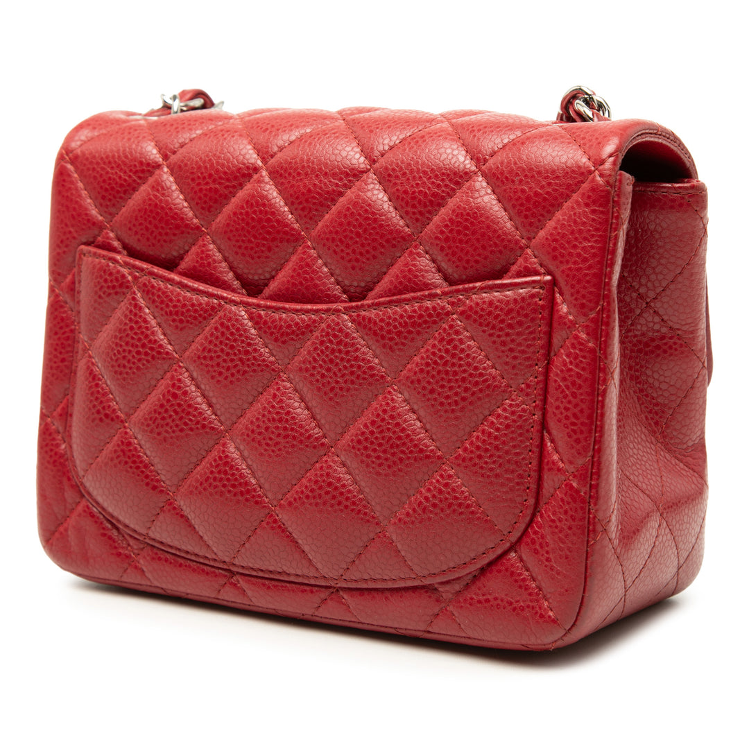 Chanel Classic Carré Rabat simple Mini Cuir caviar
