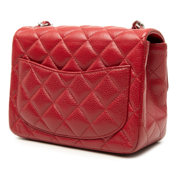 Chanel Classic Carré Rabat simple Mini Cuir caviar