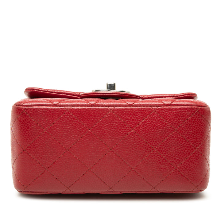 Chanel Classic Carré Rabat simple Mini Cuir caviar