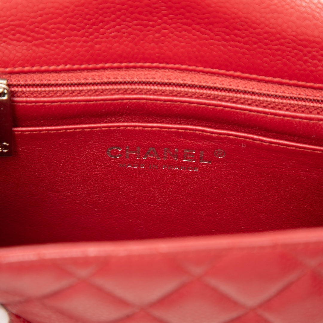Chanel Classic Carré Rabat simple Mini Cuir caviar