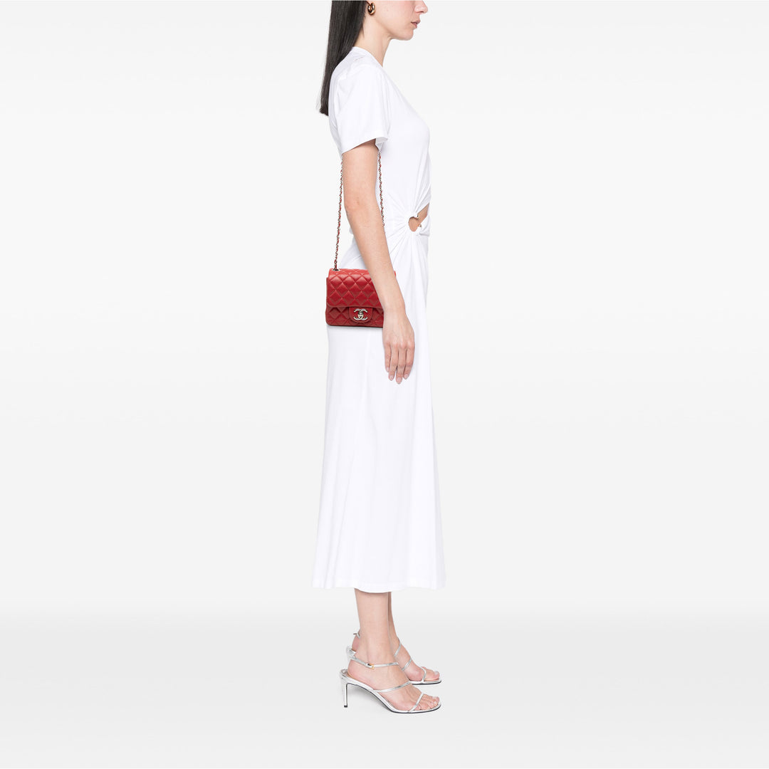 Chanel Classic Carré Rabat simple Mini Cuir caviar