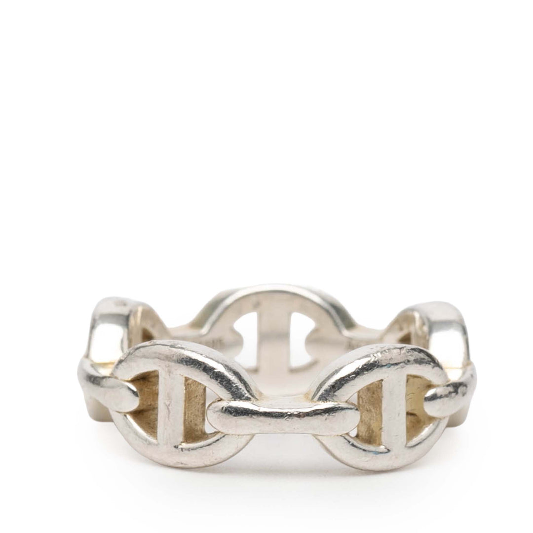 Hermès Sterling Chaine d'Ancre Enchainee Bague