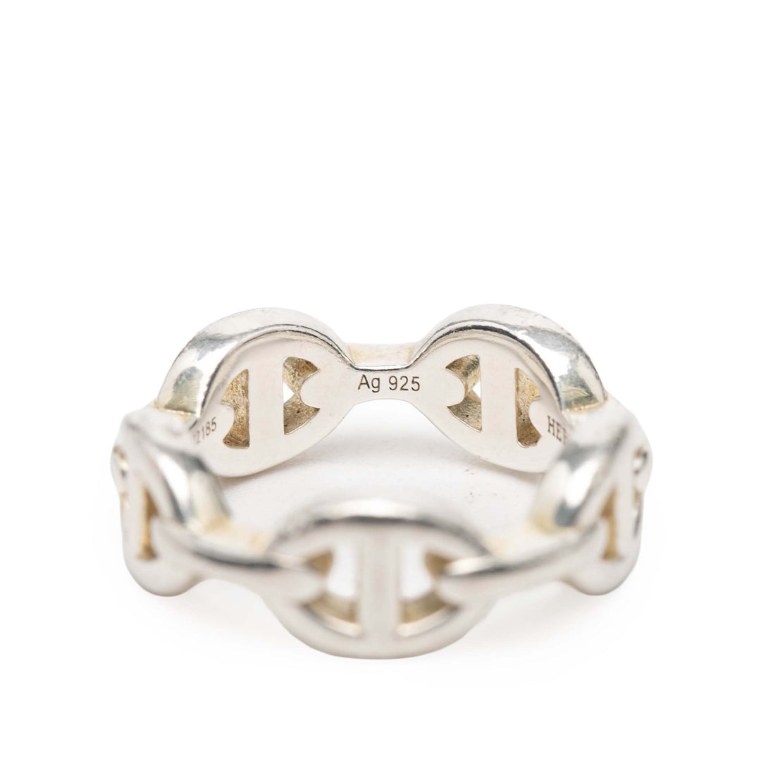 Hermès Sterling Chaine d'Ancre Enchainee Bague