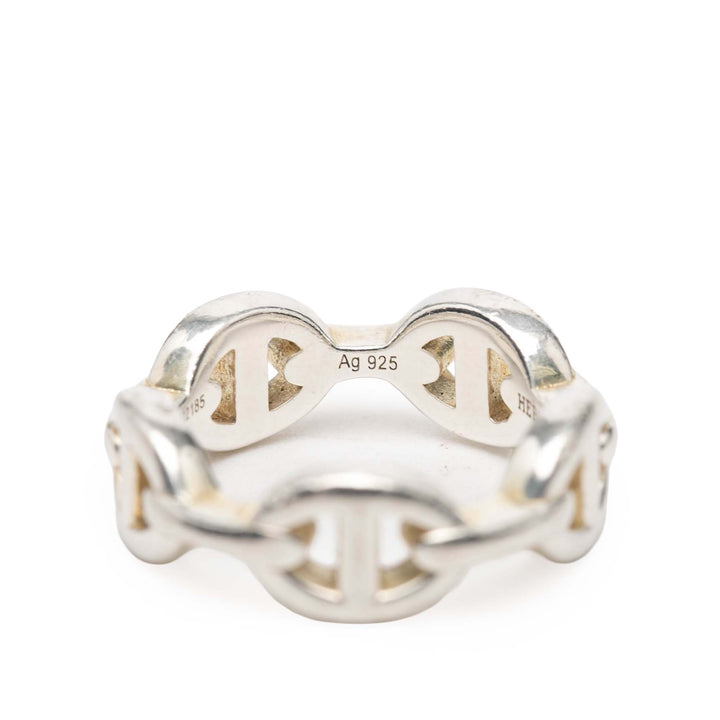 Hermès Sterling Chaine d'Ancre Enchainee Bague