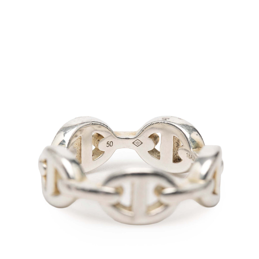 Hermès Sterling Chaine d'Ancre Enchainee Bague