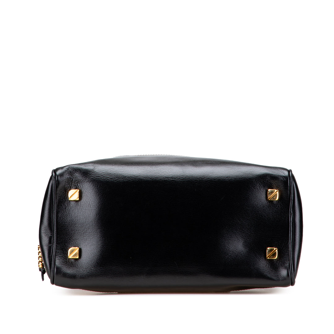 Leather Velazquez Twist Duffle Bag Brown - Gaby Paris