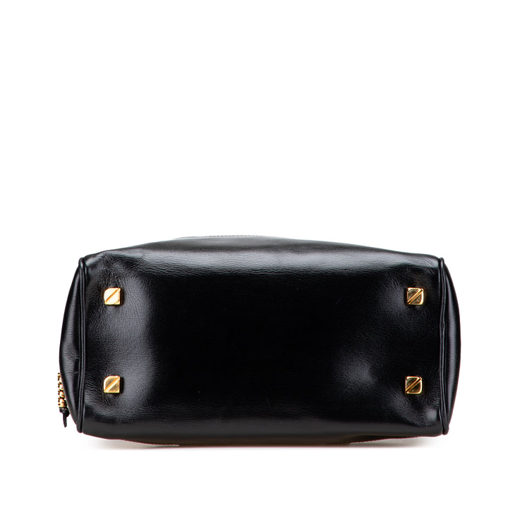 Leather Velazquez Twist Duffle Bag Brown - Gaby Paris