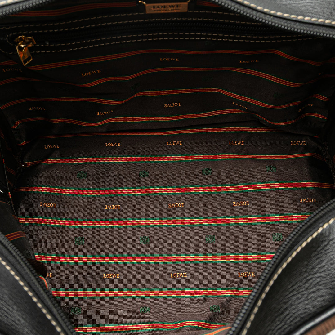 Leather Velazquez Twist Duffle Bag Brown - Gaby Paris