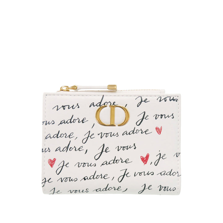 Dior Cuir Je Vous Adore Heart Caro Dahlia Portefeuille