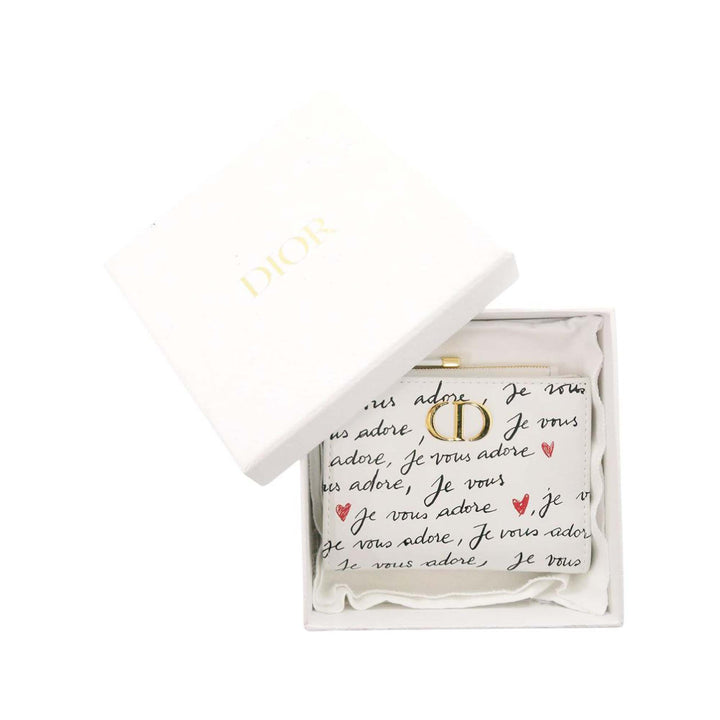 Dior Cuir Je Vous Adore Heart Caro Dahlia Portefeuille
