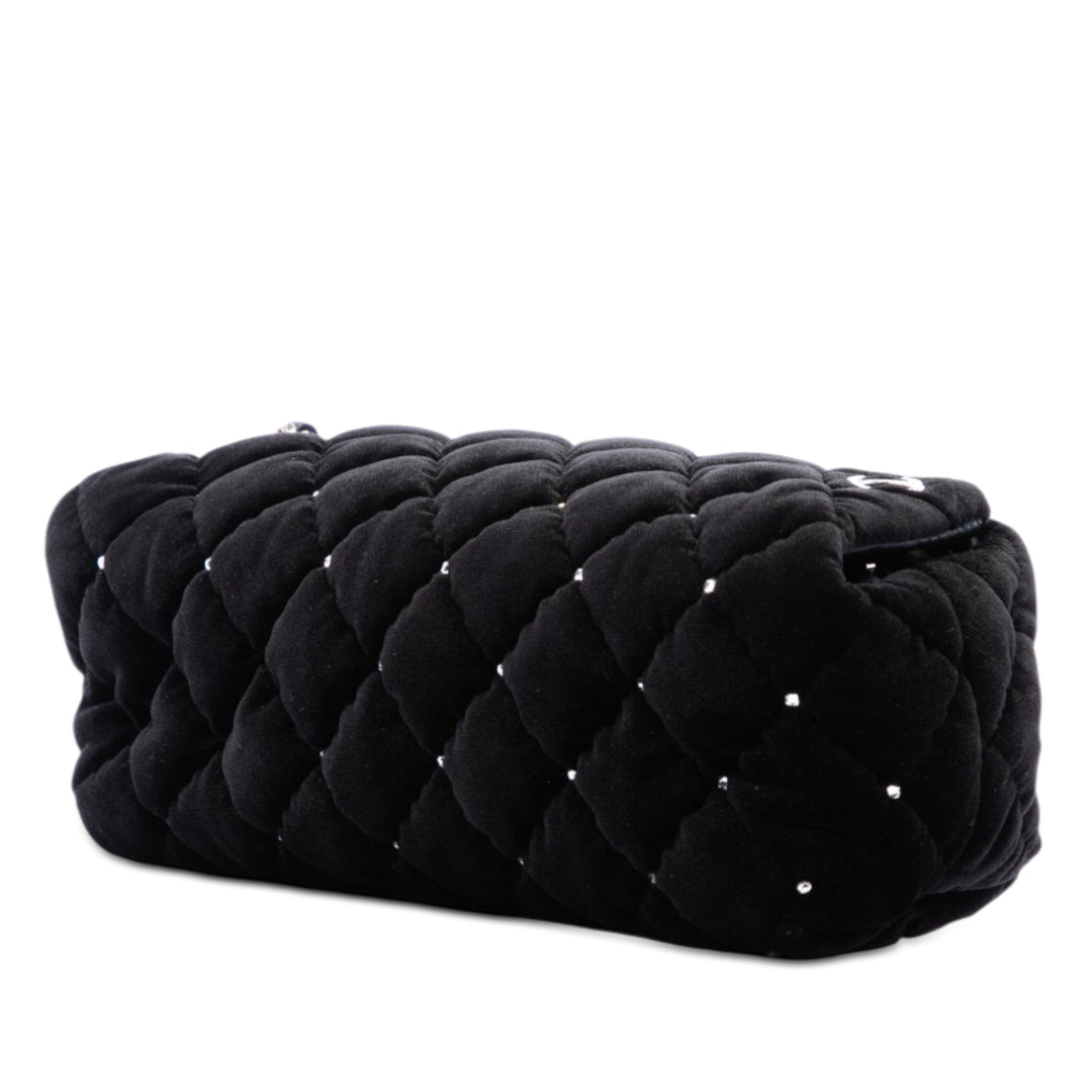 Chanel CC Matelassé Velours Cristal Wristlet Pochette