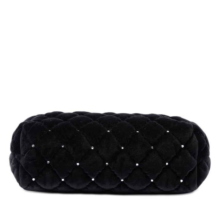 Chanel CC Matelassé Velours Cristal Wristlet Pochette